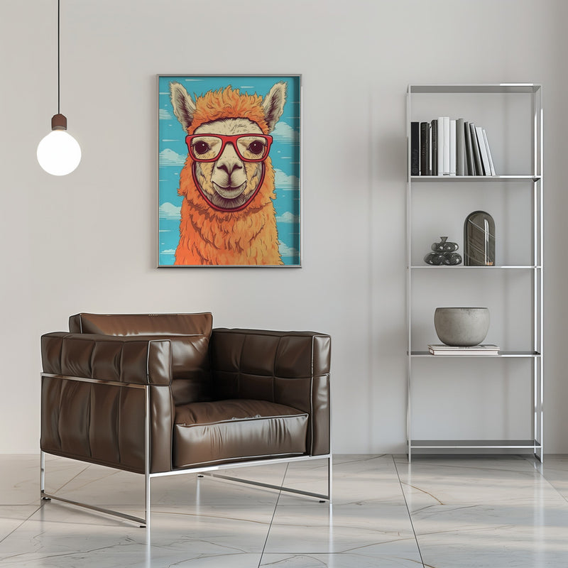 Lama 1 - Stretched Canvas, Poster or Fine Art Print I Heart Wall Art