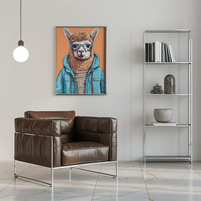 Lama 2 - Stretched Canvas, Poster or Fine Art Print I Heart Wall Art