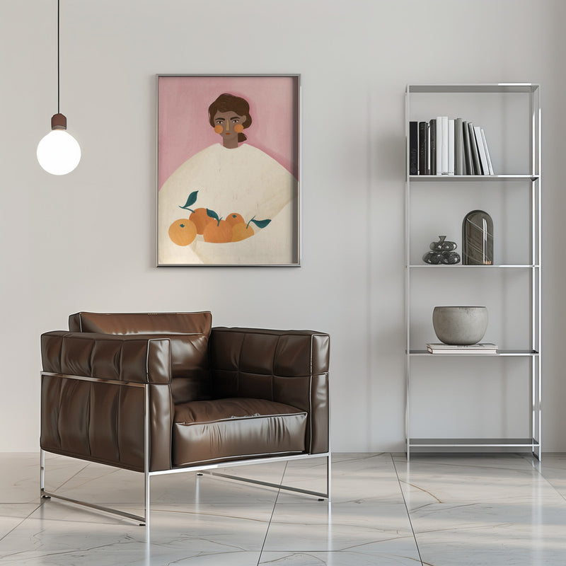 The Woman With the Oranges - Stretched Canvas, Poster or Fine Art Print I Heart Wall Art