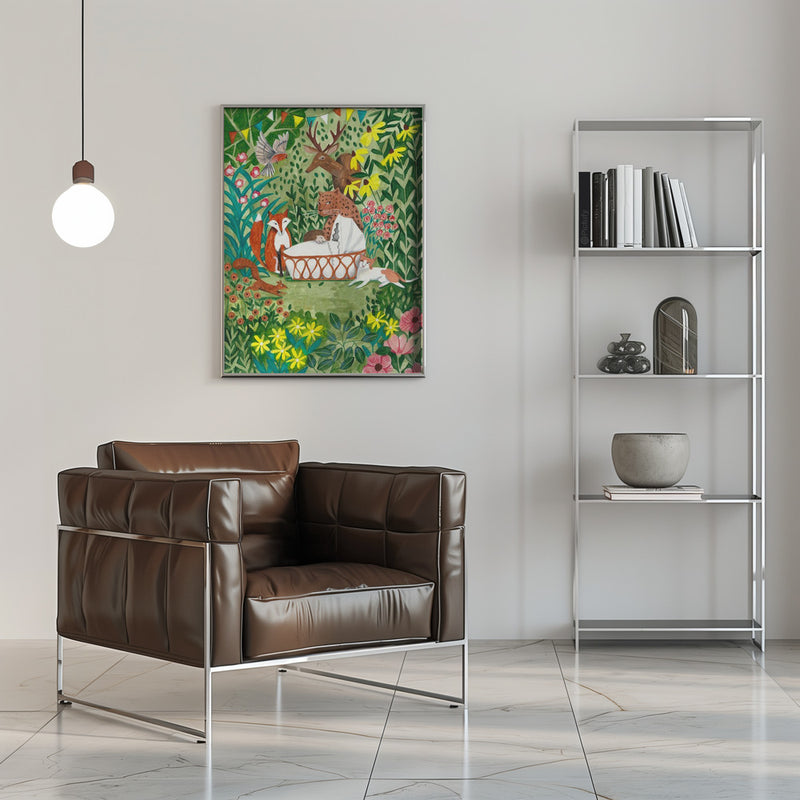 Welcome to the forest - Stretched Canvas, Poster or Fine Art Print I Heart Wall Art