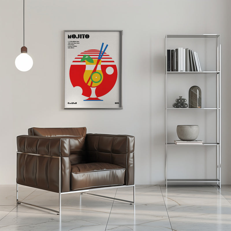 Mojito Bauhaus Cocktail - Stretched Canvas, Poster or Fine Art Print I Heart Wall Art