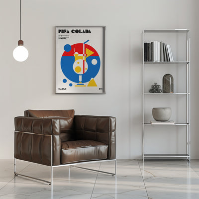 Pina Colada Bauhaus Cocktail - Stretched Canvas, Poster or Fine Art Print I Heart Wall Art