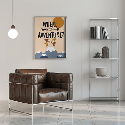 Where Is the Adventure - Stretched Canvas, Poster or Fine Art Print I Heart Wall Art