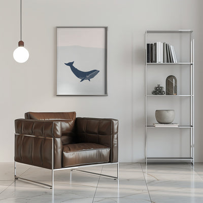 Blue Whale - Stretched Canvas, Poster or Fine Art Print I Heart Wall Art