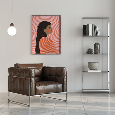 The Woman With the Lines - Stretched Canvas, Poster or Fine Art Print I Heart Wall Art