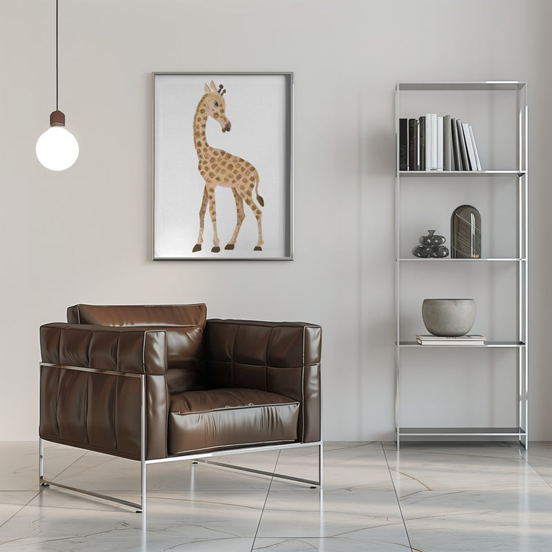 Giraffe - Stretched Canvas, Poster or Fine Art Print I Heart Wall Art