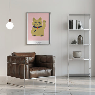 Maneki Neko – Lucky Cat - Stretched Canvas, Poster or Fine Art Print I Heart Wall Art