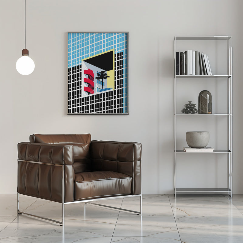 Miami Atlantis Condominium - Stretched Canvas, Poster or Fine Art Print I Heart Wall Art