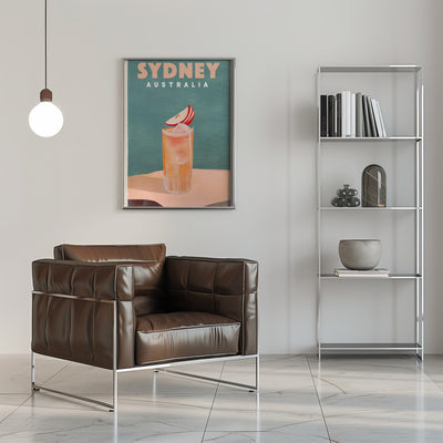 Sydney Australia Cocktail Bar Decor - Stretched Canvas, Poster or Fine Art Print I Heart Wall Art