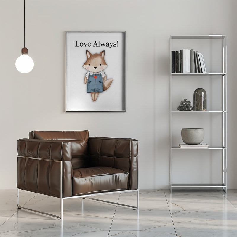 Love Always! - Stretched Canvas, Poster or Fine Art Print I Heart Wall Art