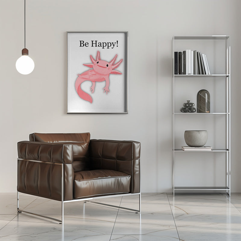 Be Happy! - Stretched Canvas, Poster or Fine Art Print I Heart Wall Art