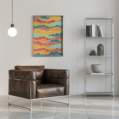 Leafy Mosaic - Stretched Canvas, Poster or Fine Art Print I Heart Wall Art