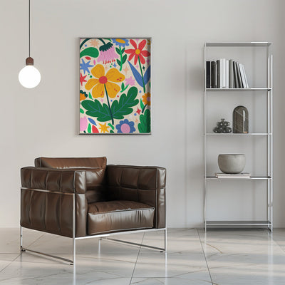 Flower Mixtape - Stretched Canvas, Poster or Fine Art Print I Heart Wall Art