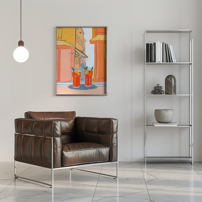 Two Aperols Please! - Stretched Canvas, Poster or Fine Art Print I Heart Wall Art