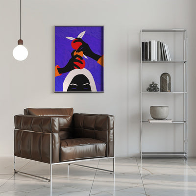 Hands On Orange - Stretched Canvas, Poster or Fine Art Print I Heart Wall Art