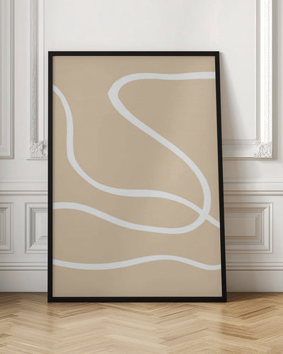 Beige Lines 01 - Stretched Canvas, Poster or Fine Art Print I Heart Wall Art