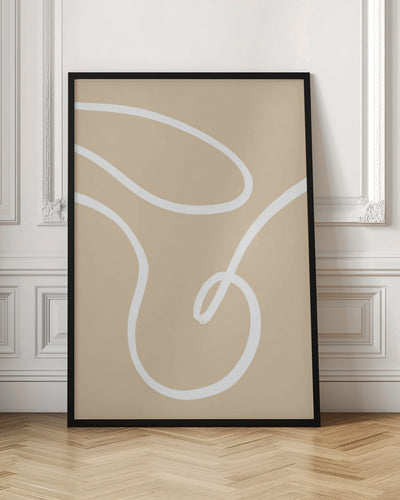 Beige Lines 02 - Stretched Canvas, Poster or Fine Art Print I Heart Wall Art