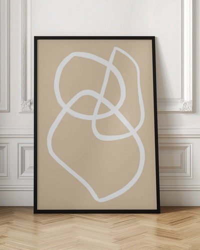 Beige Lines 03 - Stretched Canvas, Poster or Fine Art Print I Heart Wall Art