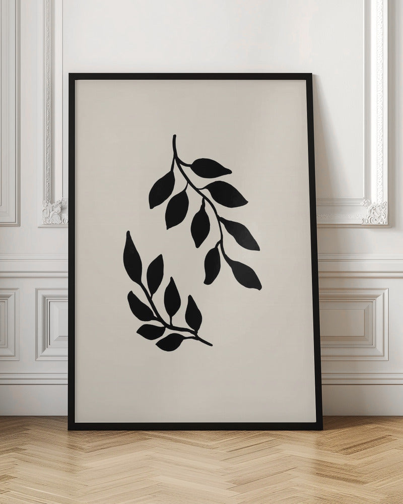 Black Twigs - Stretched Canvas, Poster or Fine Art Print I Heart Wall Art