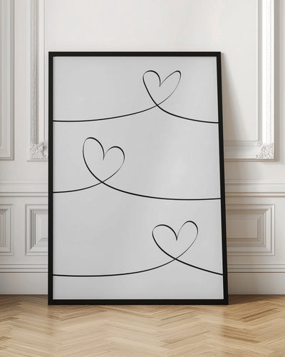 One Line 02 - Stretched Canvas, Poster or Fine Art Print I Heart Wall Art