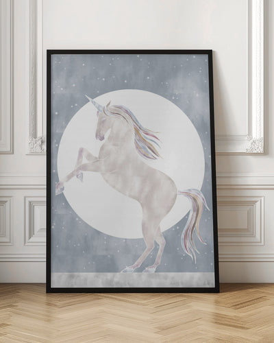 Rising Unicorn - Stretched Canvas, Poster or Fine Art Print I Heart Wall Art