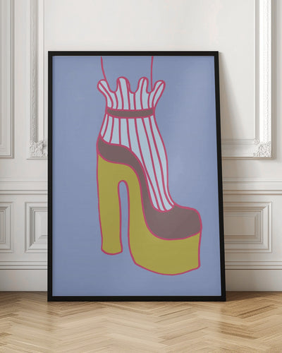 Yellow Heel 01 - Stretched Canvas, Poster or Fine Art Print I Heart Wall Art