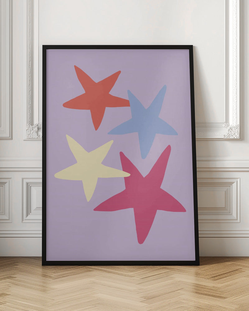 Four Stars 01 - Stretched Canvas, Poster or Fine Art Print I Heart Wall Art