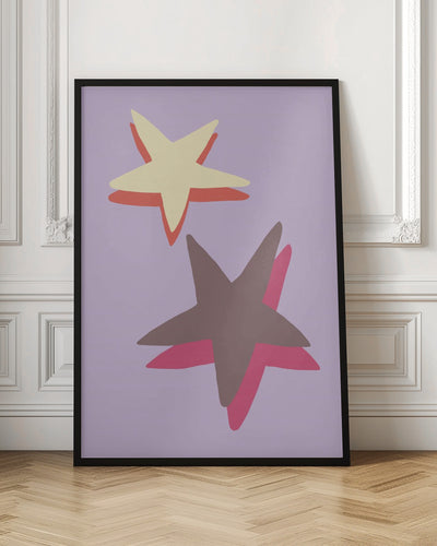 Lilac Star - Stretched Canvas, Poster or Fine Art Print I Heart Wall Art