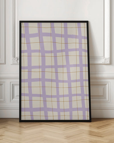 Lilac Grid - Stretched Canvas, Poster or Fine Art Print I Heart Wall Art