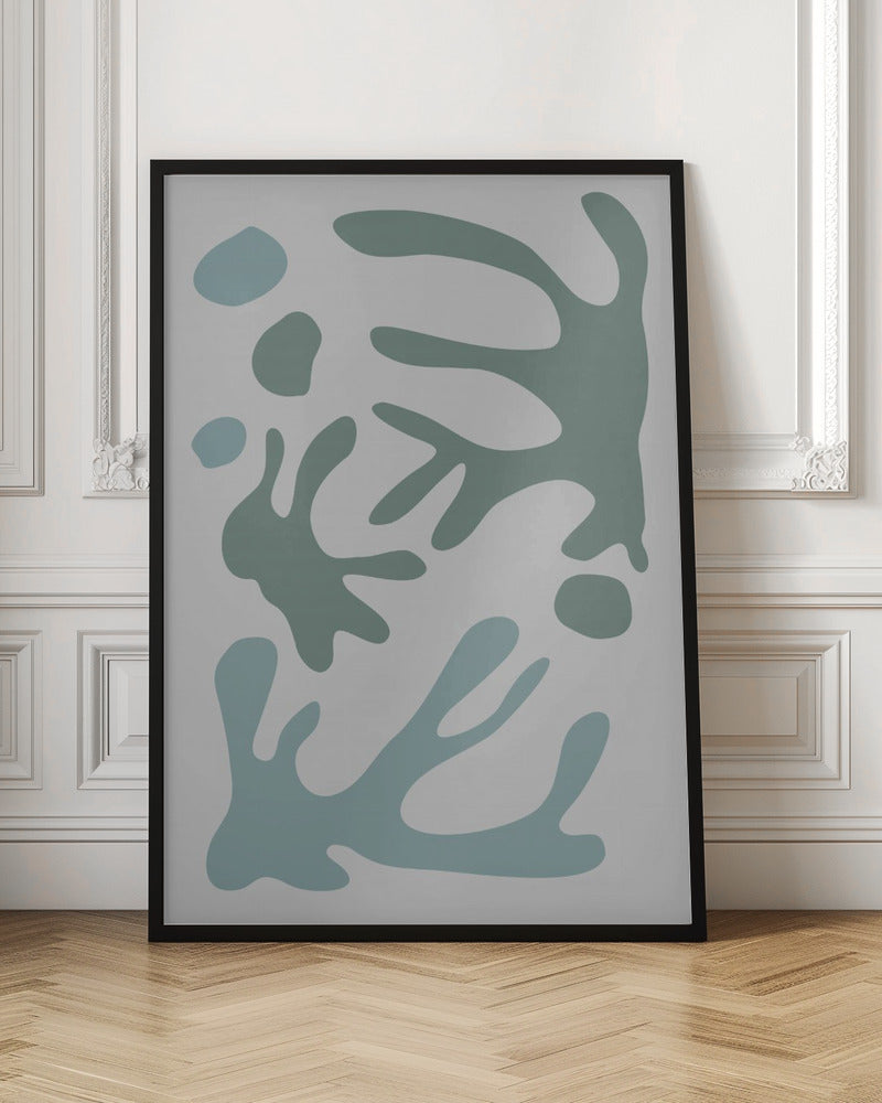 Seaweed Teal No 1 - Stretched Canvas, Poster or Fine Art Print I Heart Wall Art