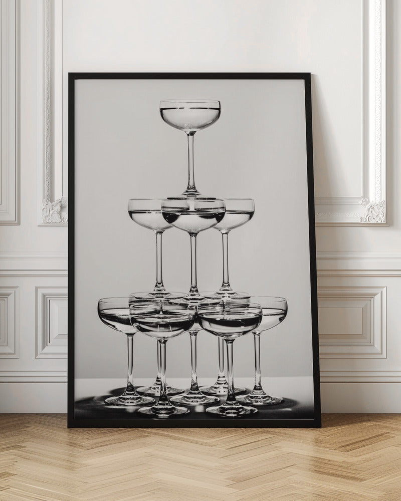 Champagne tower_6 - Stretched Canvas, Poster or Fine Art Print I Heart Wall Art