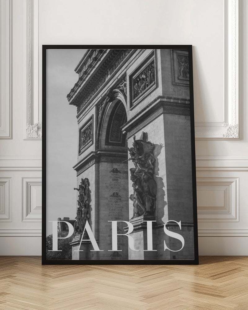 Paris Text 6 - Stretched Canvas, Poster or Fine Art Print I Heart Wall Art