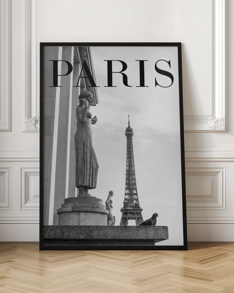 Paris Text 5 - Stretched Canvas, Poster or Fine Art Print I Heart Wall Art