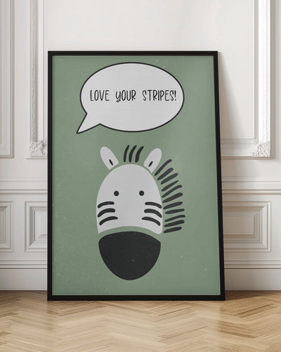 Zebra nursery print - Stretched Canvas, Poster or Fine Art Print I Heart Wall Art