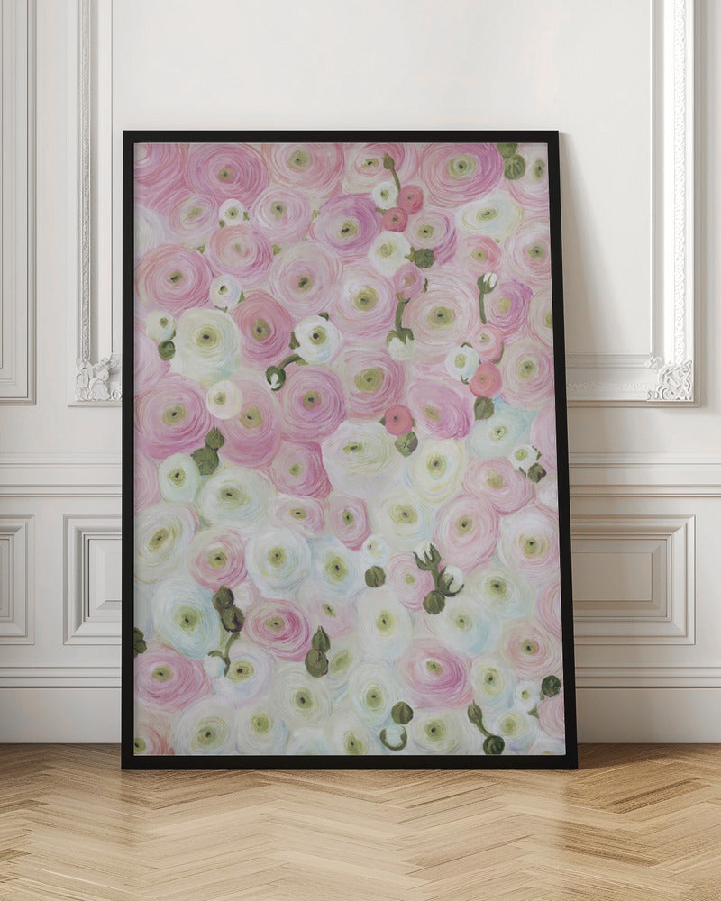 Gabry painterly ranunculus - Stretched Canvas, Poster or Fine Art Print I Heart Wall Art