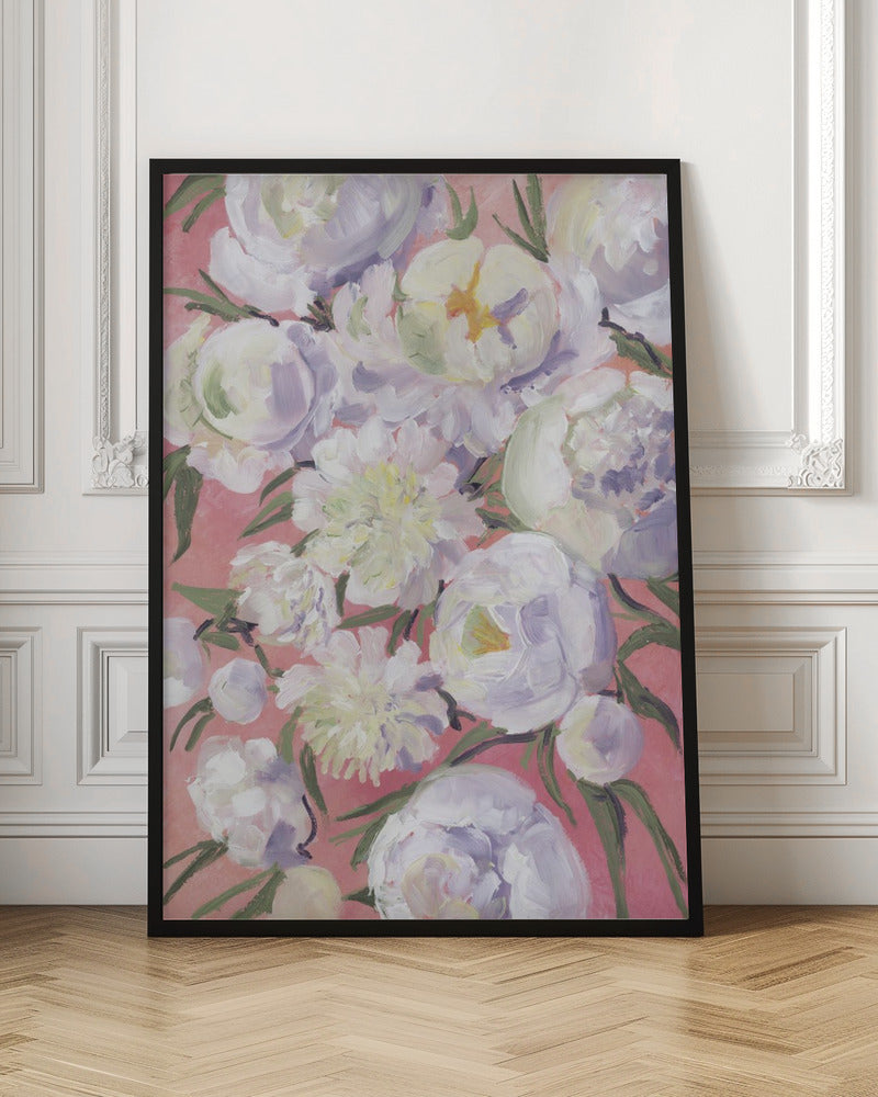 Kinsly painterly bouquet - Stretched Canvas, Poster or Fine Art Print I Heart Wall Art