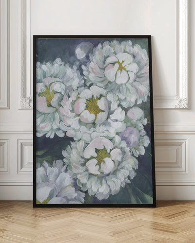 Willoh painterly peonies - Stretched Canvas, Poster or Fine Art Print I Heart Wall Art