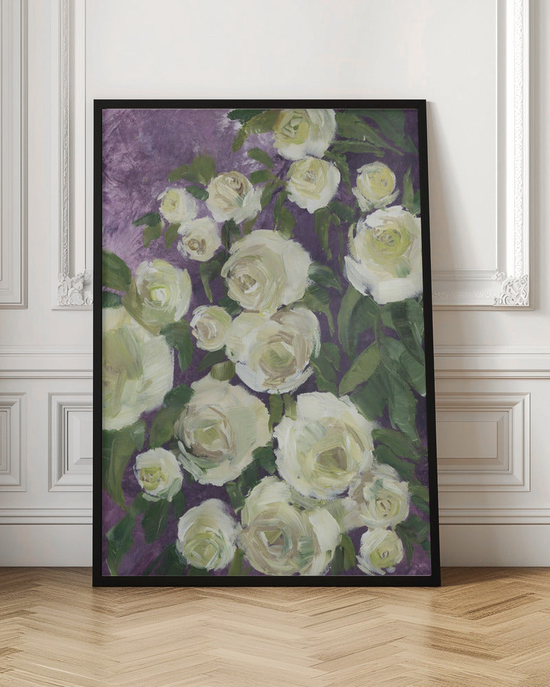 Noray painterly roses - Stretched Canvas, Poster or Fine Art Print I Heart Wall Art