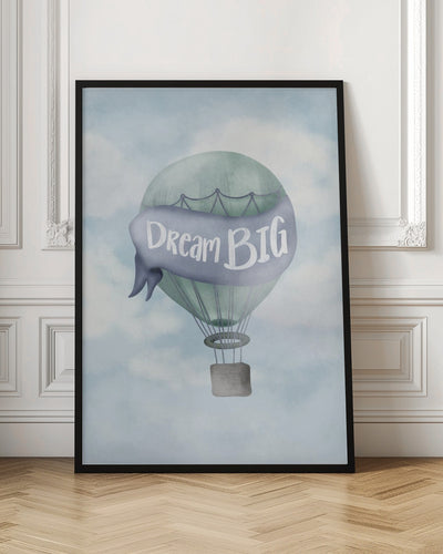 Dream Big Blue - Stretched Canvas, Poster or Fine Art Print I Heart Wall Art