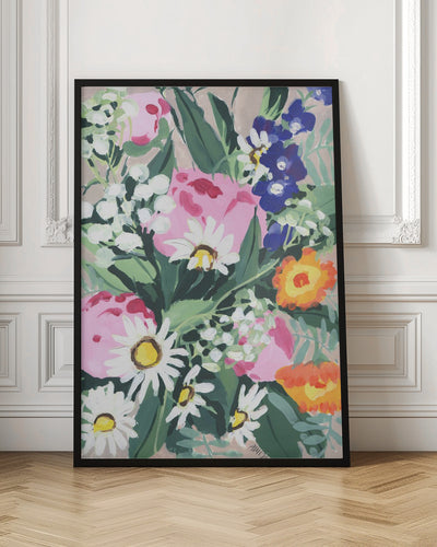 Daisies On Green Grass - Stretched Canvas, Poster or Fine Art Print I Heart Wall Art