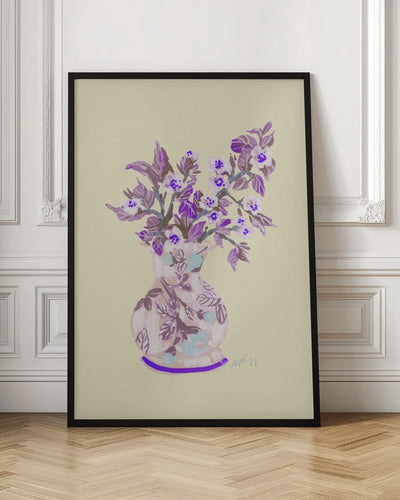 Apple Blossom - Violet - Stretched Canvas, Poster or Fine Art Print I Heart Wall Art