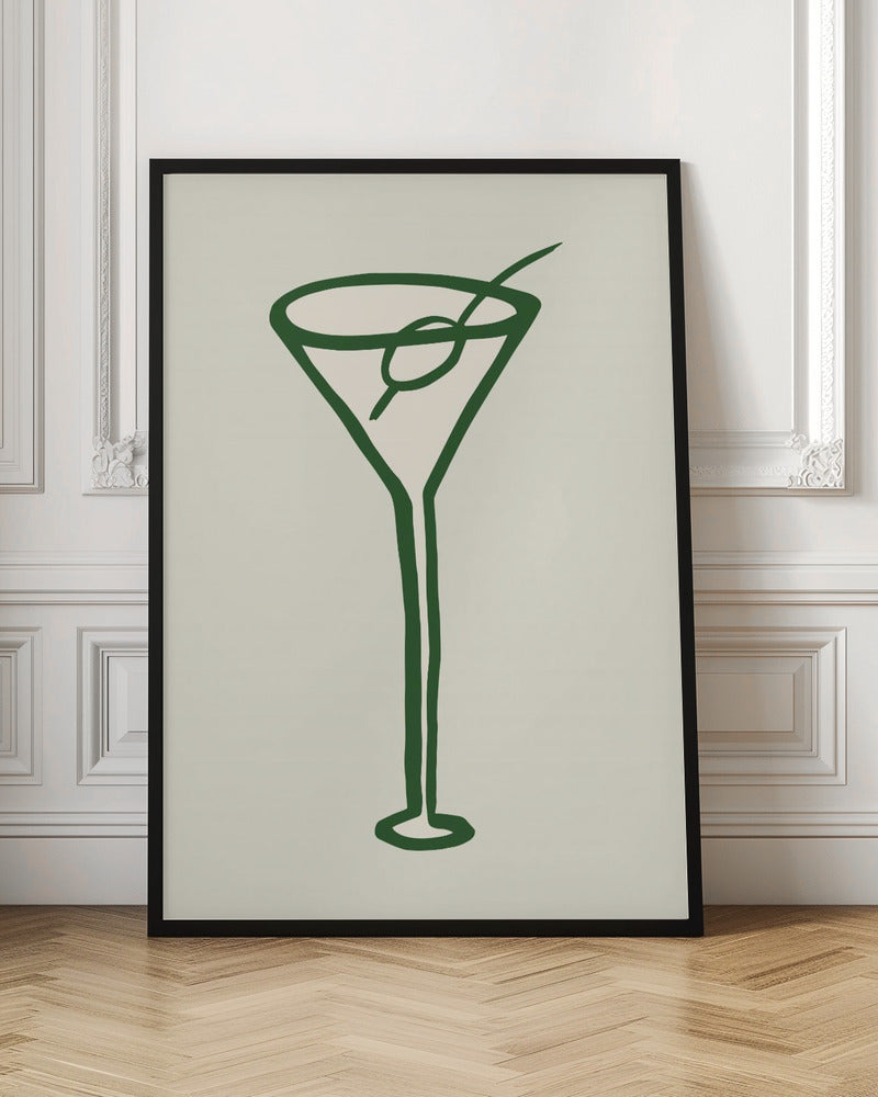 Cocktail Green - Stretched Canvas, Poster or Fine Art Print I Heart Wall Art
