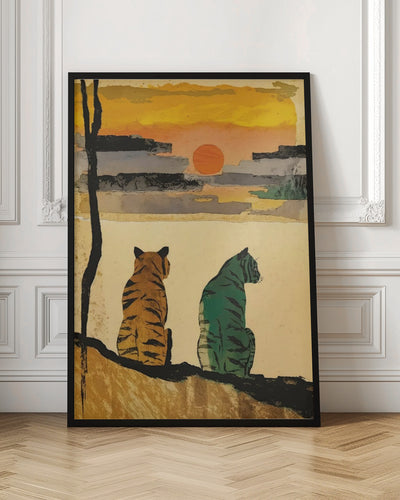 Resting Tigers - Stretched Canvas, Poster or Fine Art Print I Heart Wall Art