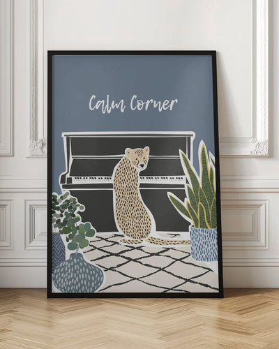 Calming Corner Kids Cheetah Piano Print - Stretched Canvas, Poster or Fine Art Print I Heart Wall Art