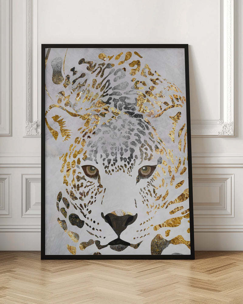 Grunge jaguar gold - Stretched Canvas, Poster or Fine Art Print I Heart Wall Art