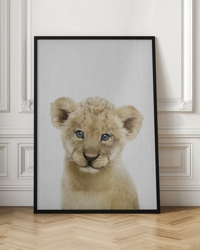 Peekaboo Baby Lion - Stretched Canvas, Poster or Fine Art Print I Heart Wall Art