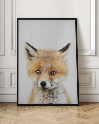 Peekaboo Baby Fox - Stretched Canvas, Poster or Fine Art Print I Heart Wall Art