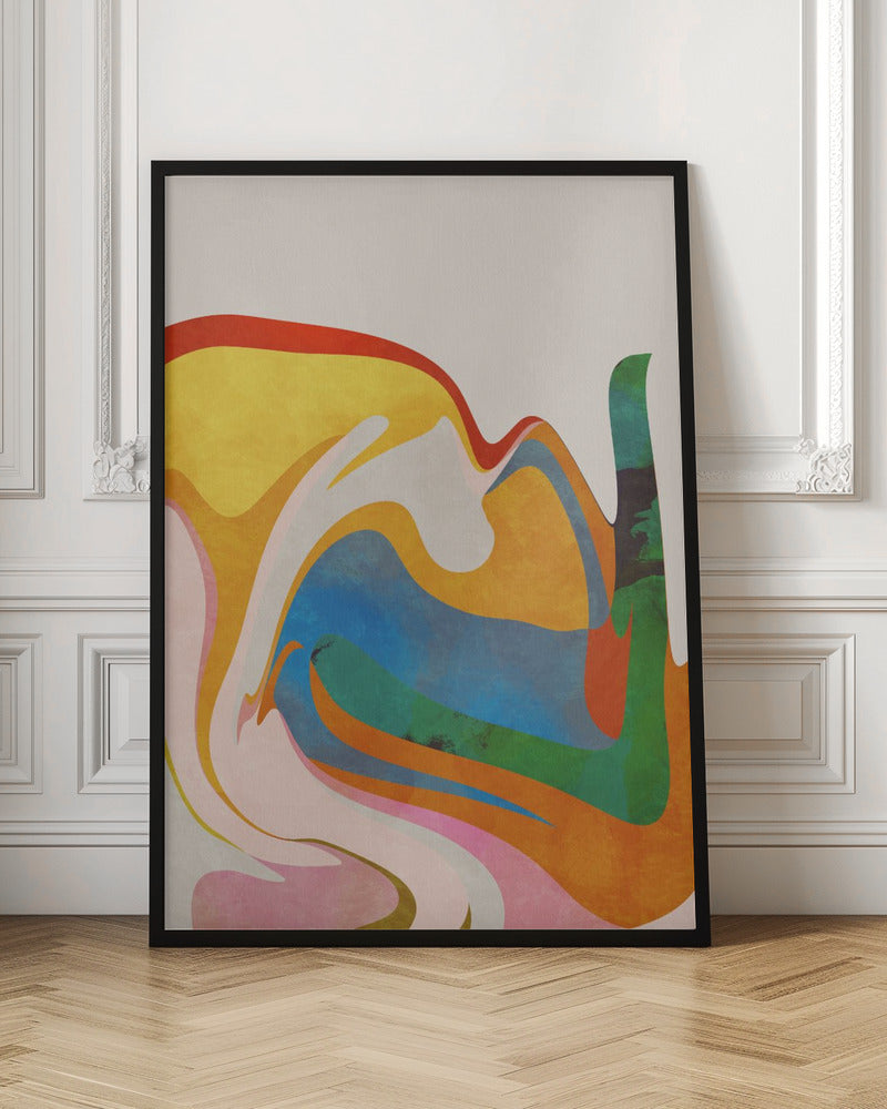 Organic Bauhaus Waved - Stretched Canvas, Poster or Fine Art Print I Heart Wall Art