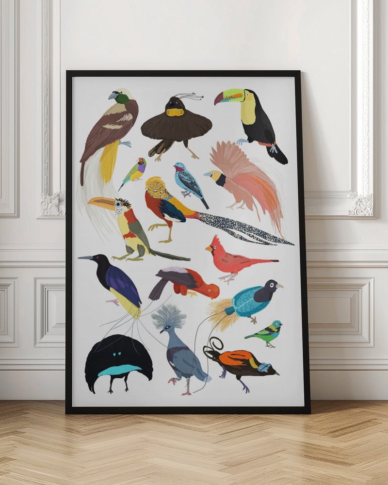 Birds of Paradise - Stretched Canvas, Poster or Fine Art Print I Heart Wall Art