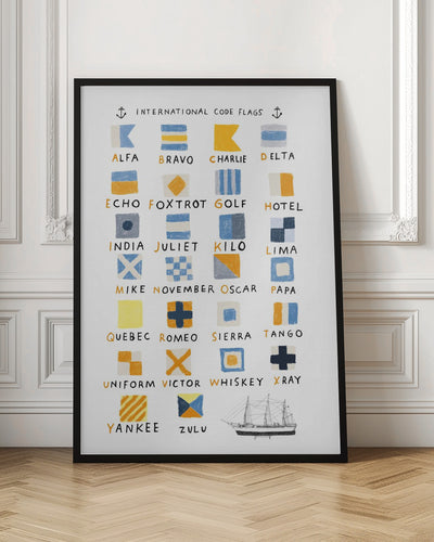 Nautical Flags - Stretched Canvas, Poster or Fine Art Print I Heart Wall Art